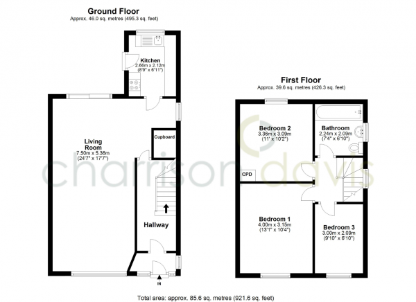 Floor Plan Image for 3 Bedroom Semi-Detached House for Sale in Lansbury Drive, Hayes, Middlesex, UB4 8SN
