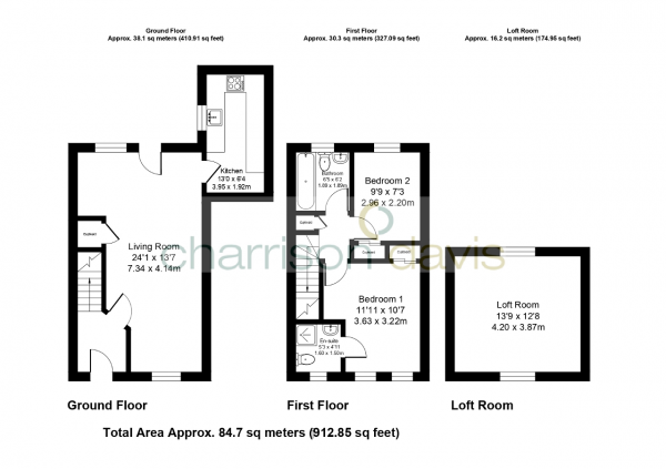 Floor Plan Image for 2 Bedroom Semi-Detached House for Sale in Acer Avenue, Yeading, UB4 9NR