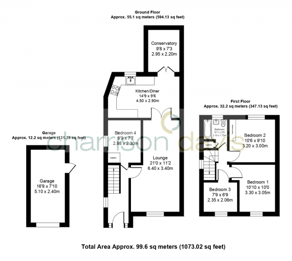 Floor Plan Image for 3 Bedroom Semi-Detached House for Sale in Grosvenor Avenue, Hayes, Middlesex, UB4 8NN