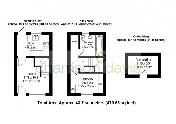 Floor Plan Image for 1 Bedroom Semi-Detached House for Sale in Acer Avenue, Yeading, Middlesex, UB4 9NR
