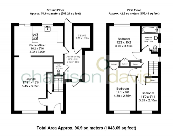 Floor Plan Image for 3 Bedroom Semi-Detached House for Sale in Hayman Crescent, Hayes, Middlesex, UB4 8PP