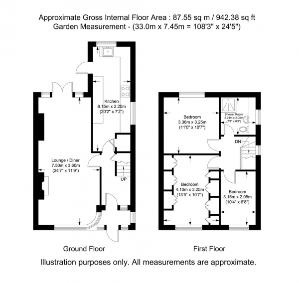 Floor Plan Image for 3 Bedroom Semi-Detached House for Sale in Adelphi Crescent, Hayes, Middlesex, UB4 8LZ