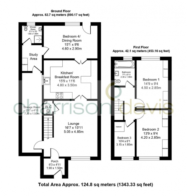 Floor Plan Image for 4 Bedroom Semi-Detached House for Sale in Hoskins Close, Hayes, Middlesex, UB3 4LR