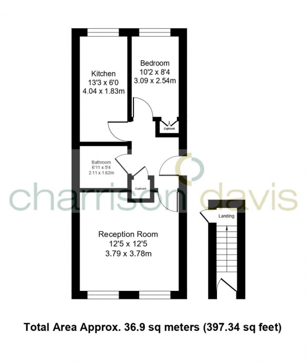 Floor Plan Image for 1 Bedroom Flat for Sale in Abbotswood Way, Hayes, UB3 3PF