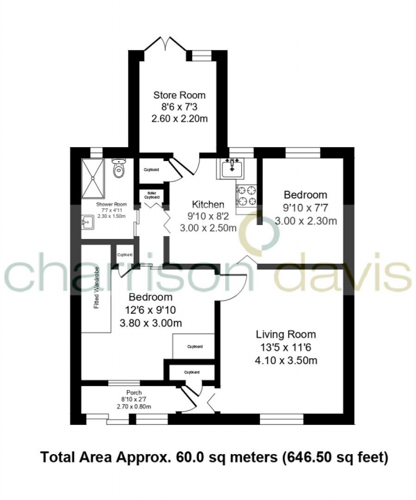 Floor Plan Image for 2 Bedroom Bungalow for Sale in Westbourne Close, Hayes, Middlesex, UB4 9AW