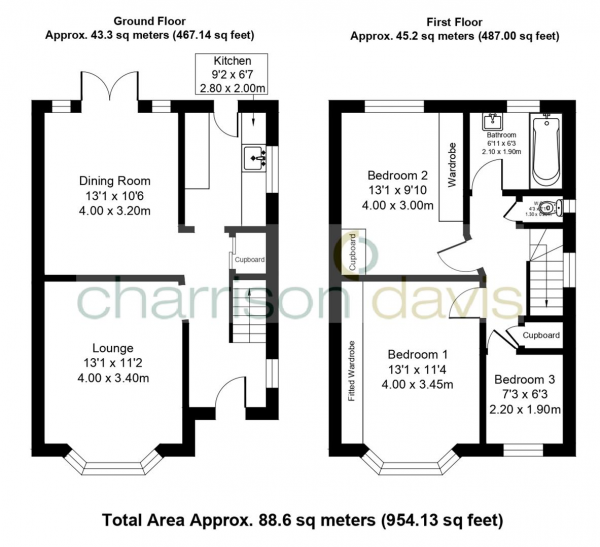 Floor Plan Image for 3 Bedroom Semi-Detached House for Sale in Mill Road, West Drayton, UB7 7EQ