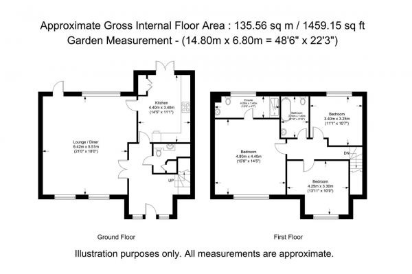 Floor Plan Image for 3 Bedroom Detached House for Sale in Pinkwell Lane, Hayes, Middlesex, UB3 1PE