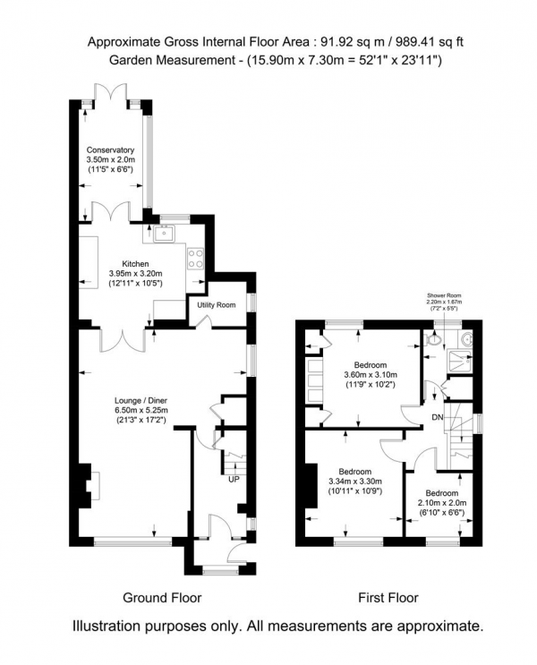 Floor Plan for 3 Bedroom Semi-Detached House for Sale in Grosvenor Avenue, Hayes, Middlesex, UB4 8NW, UB4, 8NW -  &pound507,950