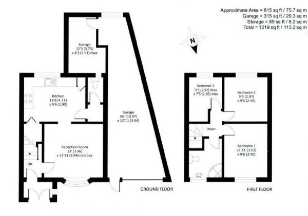 Floor Plan Image for 3 Bedroom Semi-Detached House for Sale in Collingwood Road, Uxbridge, UB8 3EL