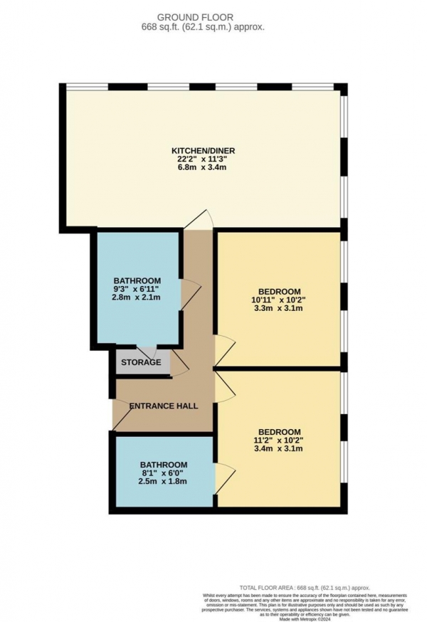 Floor Plan Image for 2 Bedroom Apartment for Sale in Apartment ,  Neptune Place, Liverpool