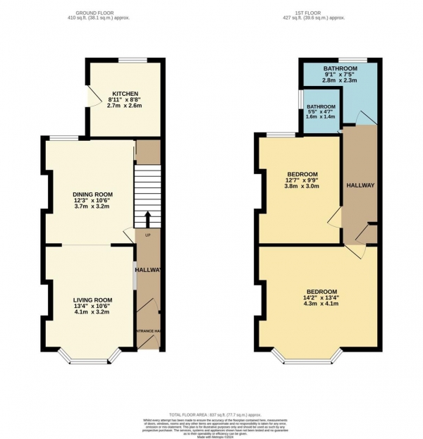 Floor Plan for 2 Bedroom Terraced House for Sale in Penuel Road, Liverpool, L4, 6XA -  &pound110,000