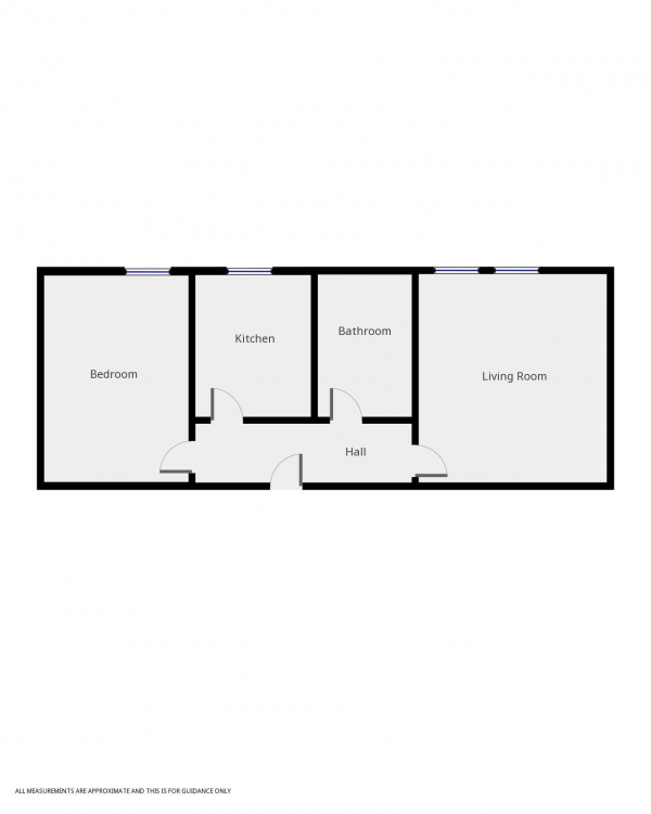 Floor Plan Image for 1 Bedroom Flat to Rent in Collier Street, Johnstone, PA5