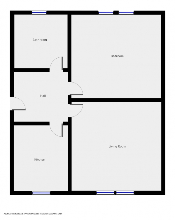 Floor Plan Image for 1 Bedroom Flat to Rent in Thomson Avenue, Johnstone, PA5