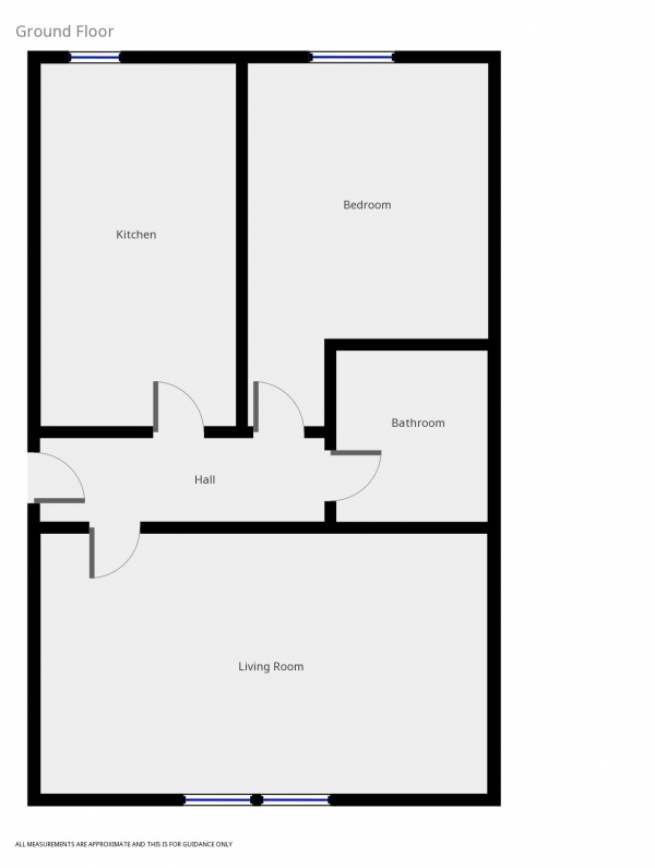 Floor Plan Image for 1 Bedroom Flat to Rent in Calder Street, Lochwinnoch, PA12