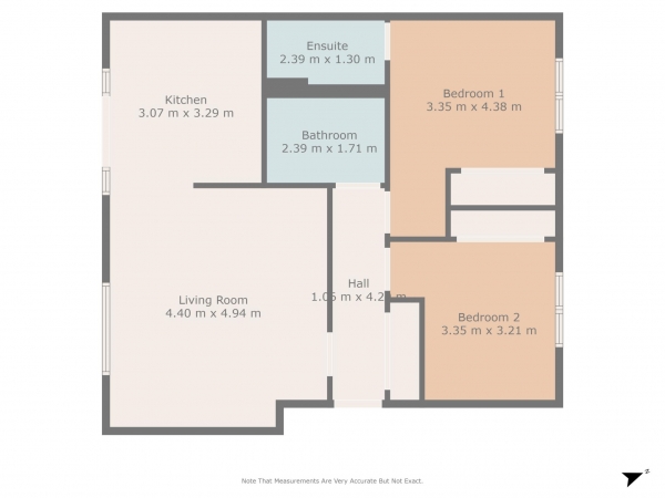 Floor Plan Image for 2 Bedroom Flat for Sale in Millview Crescent, Johnstone, PA5