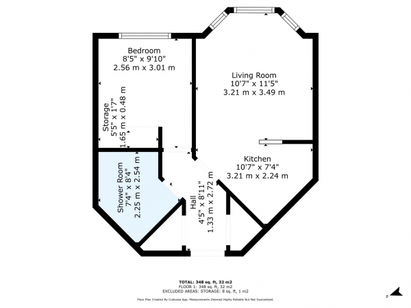 Floor Plan Image for 1 Bedroom Flat for Sale in Church Street, Johnstone