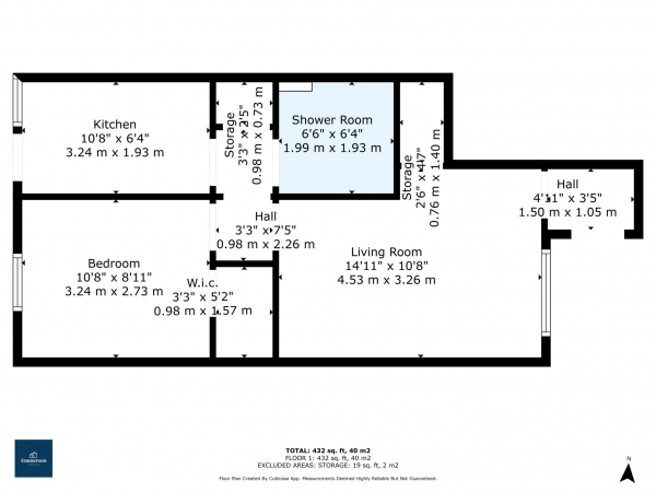 Floor Plan Image for 1 Bedroom Flat for Sale in Ritchie Park, Johnstone, PA5