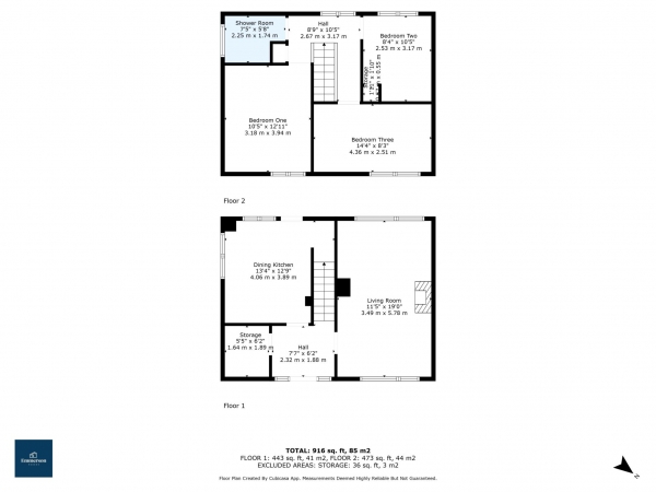 Floor Plan Image for 3 Bedroom End of Terrace House for Sale in Pentland Avenue, Linwood, PA3