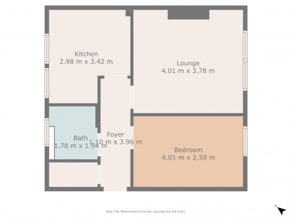 Floor Plan Image for 1 Bedroom Flat for Sale in Harvey Terrace, Lochwinnoch, PA12