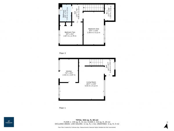 Floor Plan Image for 2 Bedroom Semi-Detached House for Sale in Neuk Crescent, Houston, PA6