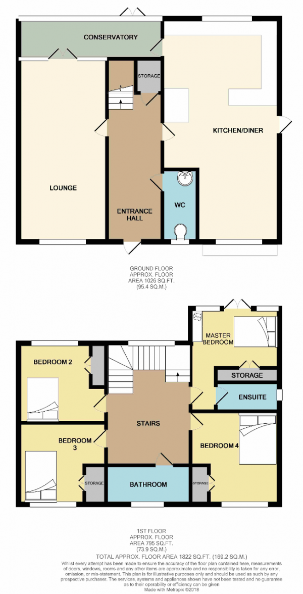 Floor Plan Image for 4 Bedroom Detached House for Sale in Parsons Road, Langley, SL3 7GU