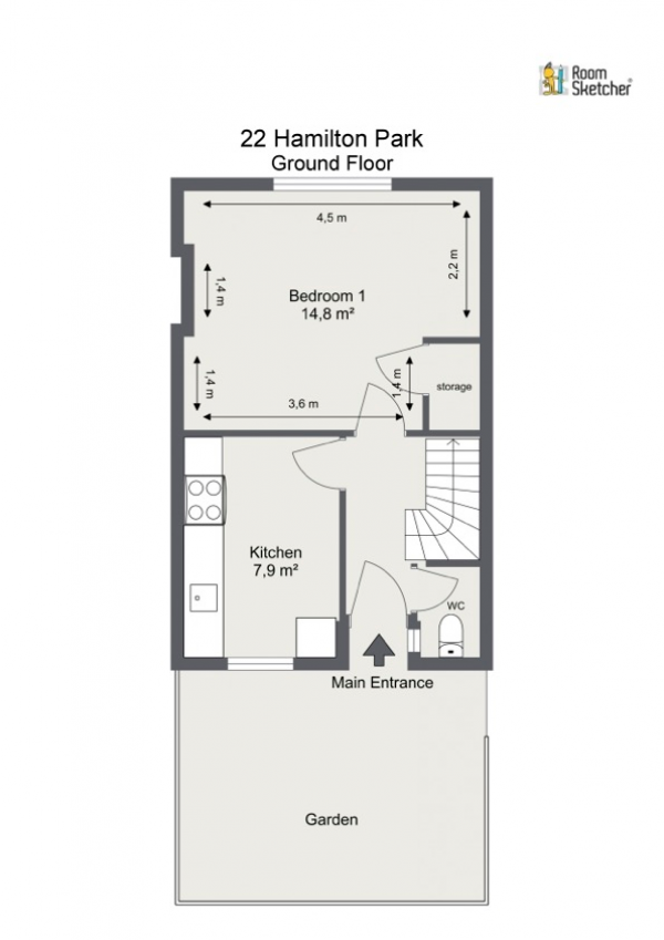 Floor Plan Image for 3 Bedroom Maisonette to Rent in Hamilton Park, Highbury, London, N5 1SN