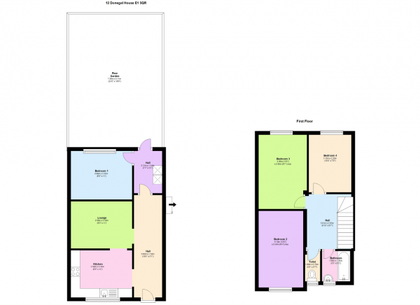 Floor Plan Image for 4 Bedroom Flat to Rent in Cambridge Heath Road, Whitechapel, London, E1 5QR