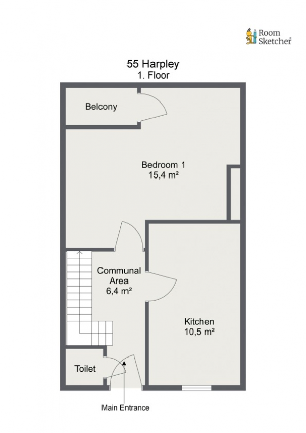 Floor Plan Image for 3 Bedroom Maisonette to Rent in Harpley Square, London, E1 4ES