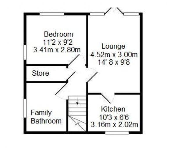 Floor Plan Image for 1 Bedroom Apartment for Sale in Meadowlea Close, Harmondsworth, UB7