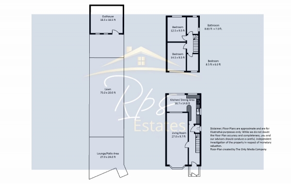 Floor Plan Image for 3 Bedroom Semi-Detached House for Sale in Devon Waye, Heston, TW5
