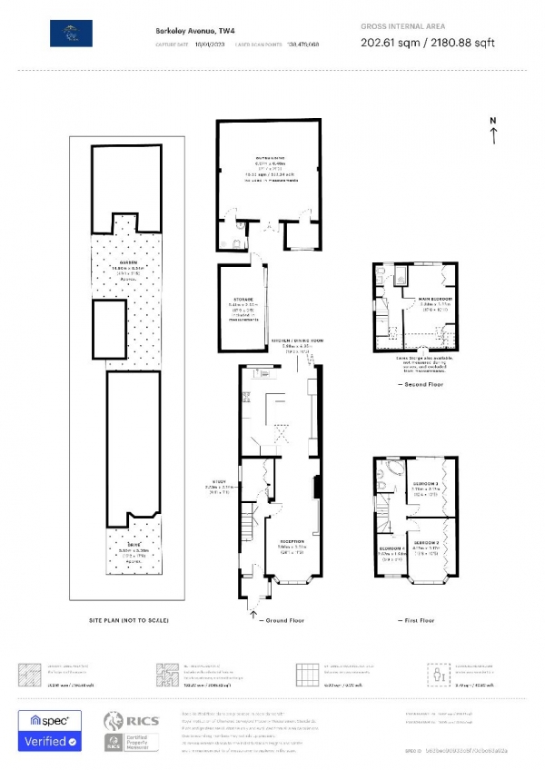 Floor Plan for 4 Bedroom End of Terrace House for Sale in Berkeley Avenue, Cranford, TW4, TW4, 6LA -  &pound699,000