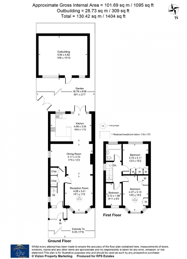 Floor Plan for 3 Bedroom Semi-Detached House for Sale in Summerhouse Avenue, Heston, TW5, TW5, 9DF - OIRO &pound625,000