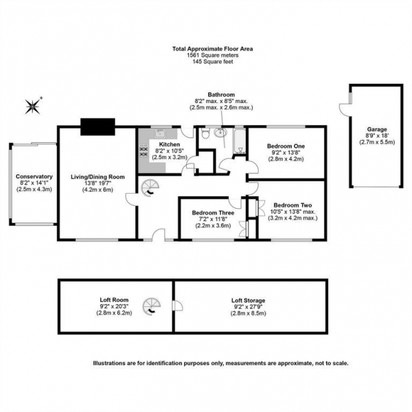 Floor Plan Image for 3 Bedroom Bungalow for Sale in Stompits Road, Holyport, Maidenhead, SL6