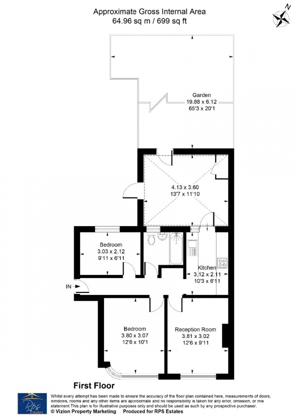 Floor Plan Image for 2 Bedroom Maisonette for Sale in Hampshire Avenue, Slough, SL1