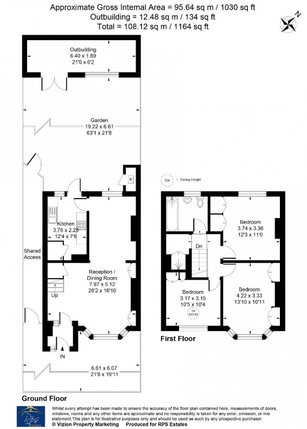 Floor Plan Image for 3 Bedroom Terraced House for Sale in Ash Grove, Heston, TW5