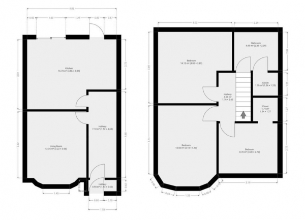 Floor Plan Image for 3 Bedroom Terraced House for Sale in Ash Grove, Heston, TW5