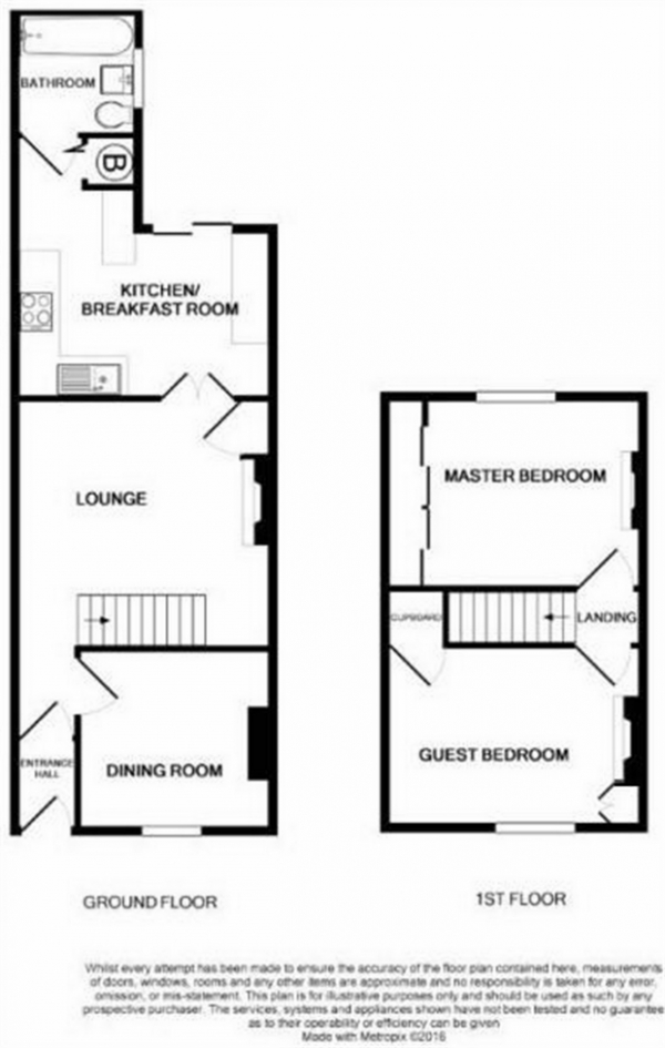 Floor Plan Image for 2 Bedroom Terraced House for Sale in Withycombe Village Road, Exmouth, Devon