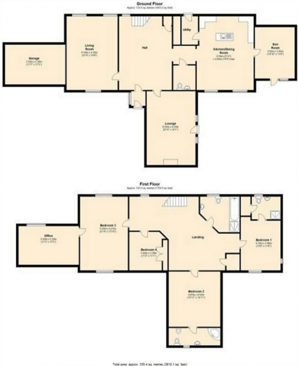 Floor Plan Image for 4 Bedroom Detached House for Sale in South End, Longhoughton, Alnwick, Northumberland