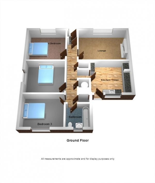 Floor Plan Image for 3 Bedroom Detached House for Sale in Longside, Peterhead, Aberdeenshire