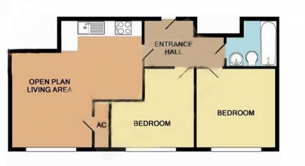 Floor Plan Image for 2 Bedroom Flat for Sale in 19 Yeoman Street, Leicester