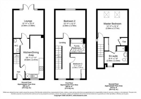 Floor Plan Image for 3 Bedroom End of Terrace House for Sale in Felthouse Drive, Leigh, Lancashire