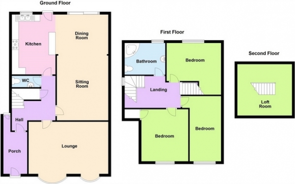 Floor Plan Image for 4 Bedroom Semi-Detached House for Sale in Grafton Road, Handsworth, Birmingham, West Midlands