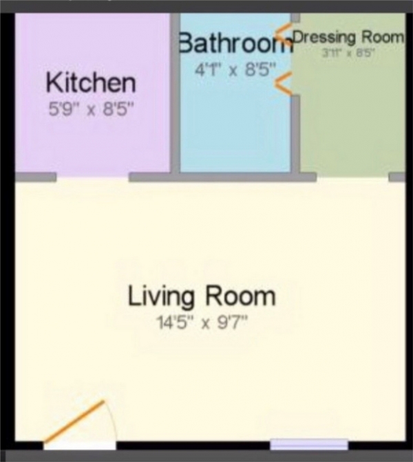 Floor Plan Image for 1 Bedroom Flat for Sale in Blackfriars Court, Newcastle upon Tyne, Tyne and Wear