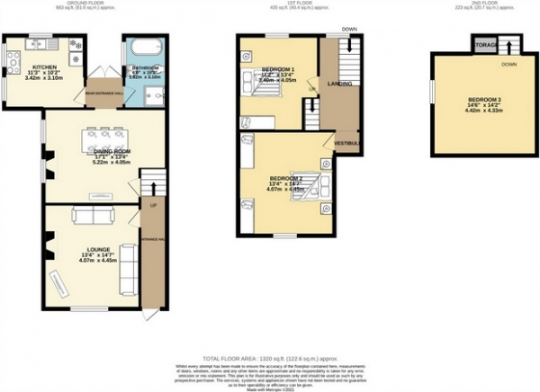 Floor Plan Image for 3 Bedroom Semi-Detached House for Sale in Church End, Hale Village, Liverpool, Lancashire