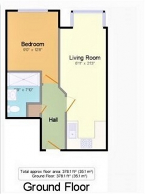 Floor Plan Image for 1 Bedroom Retirement Property for Sale in Corbins Lane, Harrow, Greater London