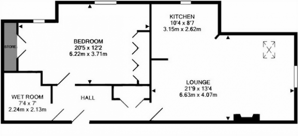 Floor Plan Image for 1 Bedroom Retirement Property for Sale in Short Lane, Barton under Needwood, Burton-on-Trent, Staffordshire