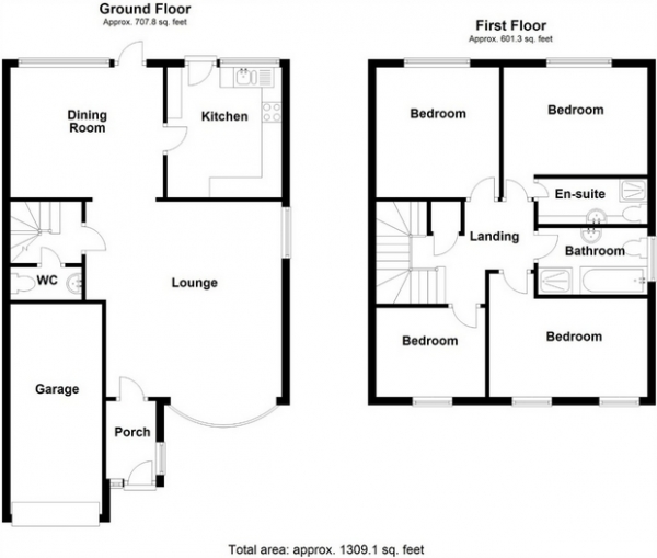 Floor Plan Image for 4 Bedroom Detached House for Sale in Carrigans, Bishop's Stortford, Hertfordshire