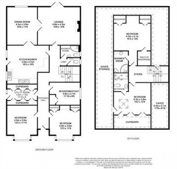 Floor Plan Image for 5 Bedroom Detached House for Sale in Alverstone Road, Queen Bower, Sandown, Isle of Wight