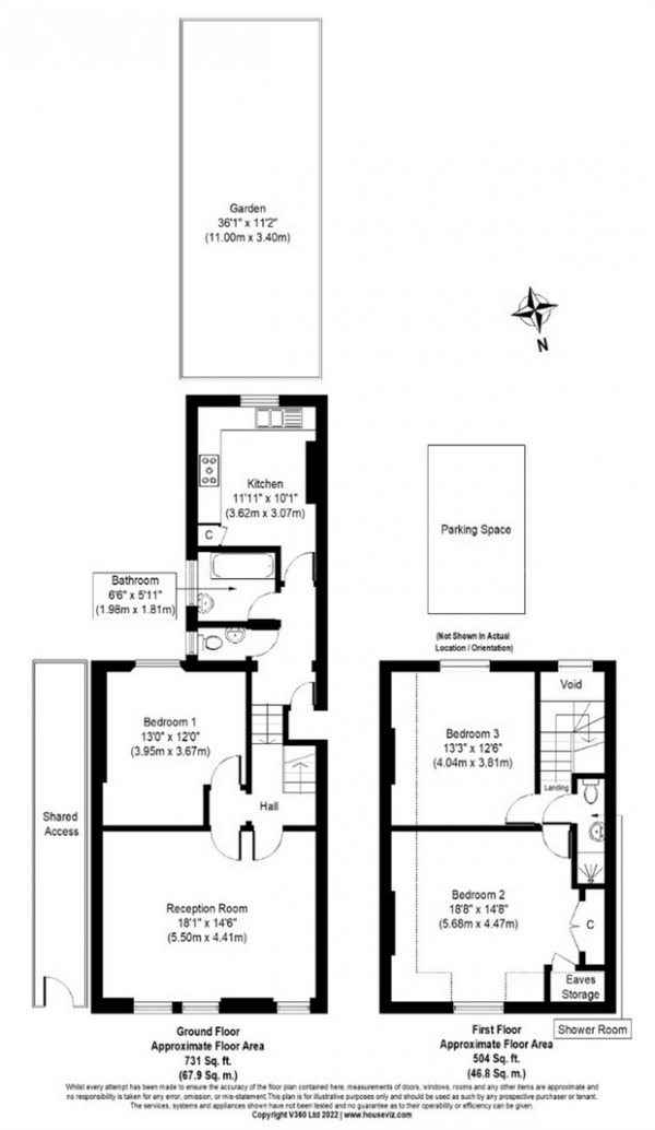 Floor Plan Image for 3 Bedroom Maisonette for Sale in Station Road, London