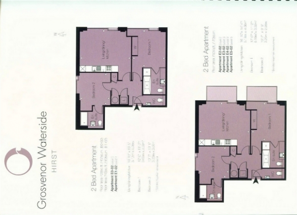 Floor Plan Image for 2 Bedroom Flat to Rent in Grosvenor Waterside, 20 Gatliff Road